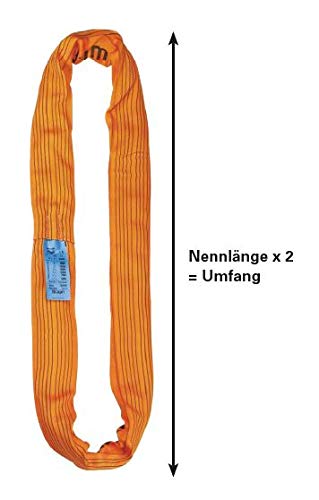 Braun GmbH 30081RS Rundschlinge 3000 kg Tragkraft, 8 m Umfang = 4 m Nutzlänge, endlos mit Polyesterk