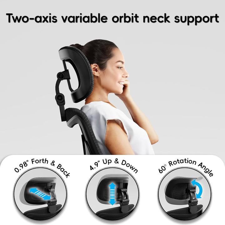TRALT Ergonomischer Bürostuhl - Office Chair Bürostuhl PU-Leder Verstellbarer Lendenwirbelstütze Des