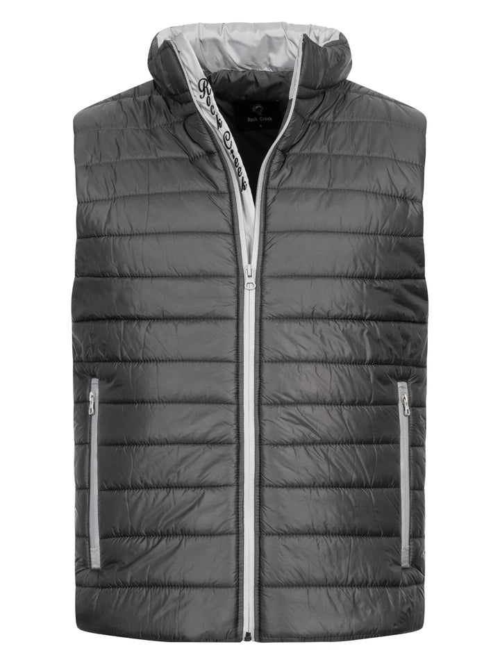 Rock Creek Herren Weste Steppweste H-350 S Dunkelgrau, S Dunkelgrau