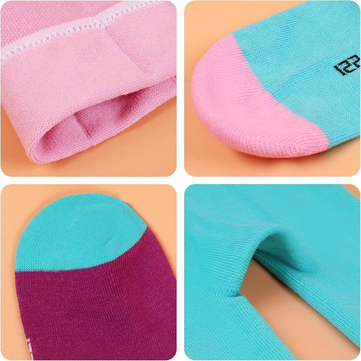 L&K-II 6er Pack Kinder Strumpfhose Mädchen Strumpfhose für Mädchen mit Einhorn Mustern und Farben in