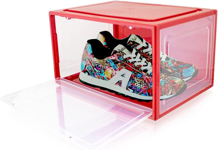 BITUXX LEX21 Schuhbox Stapelbar Aufbewahrungsbox Kunststoffbox Schuhkasten Schuhkarton Schuhorganize