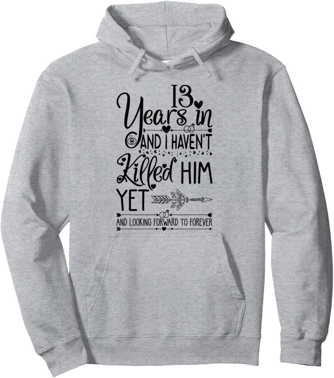 13th Wedding Anniversary for Her & Wife 13 Years of Marriage Pullover Hoodie