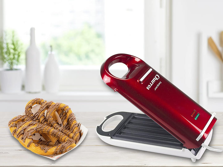 Beper BT.600Y, 4 knusprige 5 Minuten, 180° Drehbar, automatische Temperaturkontrolle Churros Maschin