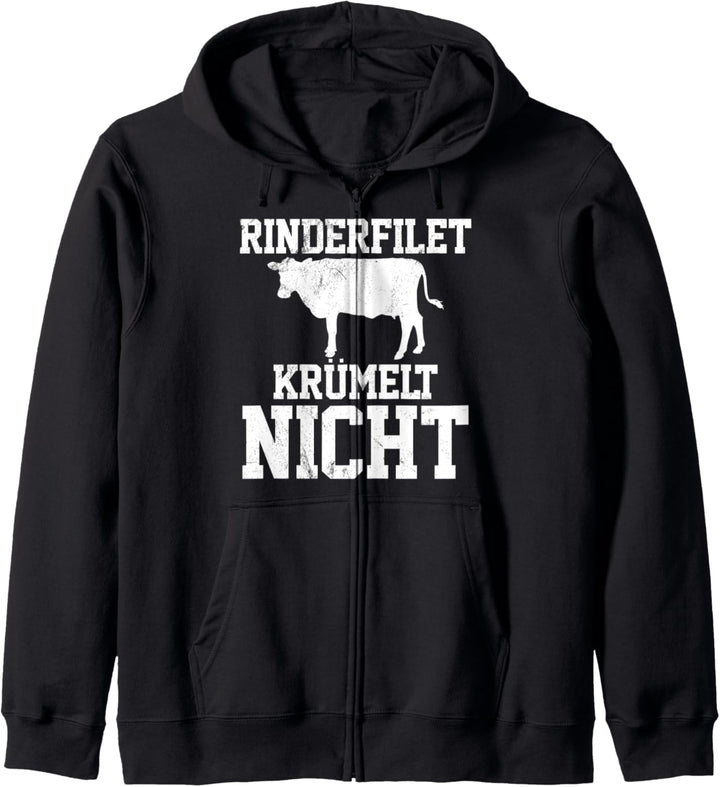 Rinderfilet Krümelt Nicht - Koch Grillen BBQ Lustig Geschenk Kapuzenjacke