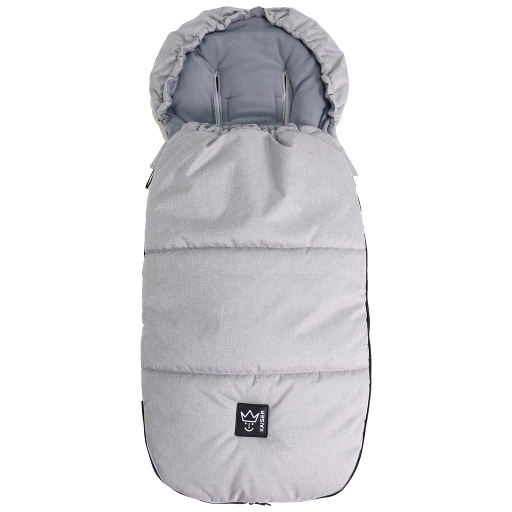 Kaiser Fusssack for Joie Kinderwagen, LUKKY, 65764323 1 Stück (1er Pack) Light Grey Melange, 1 Stück