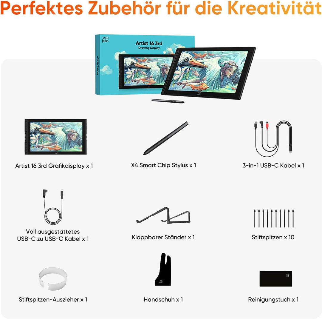 XPPen Artist 16 3rd Graphic Drawing Tablet with Screen