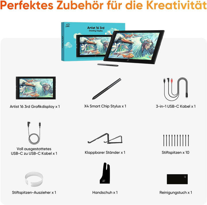 XPPen Artist 16 3rd Graphic Drawing Tablet with Screen