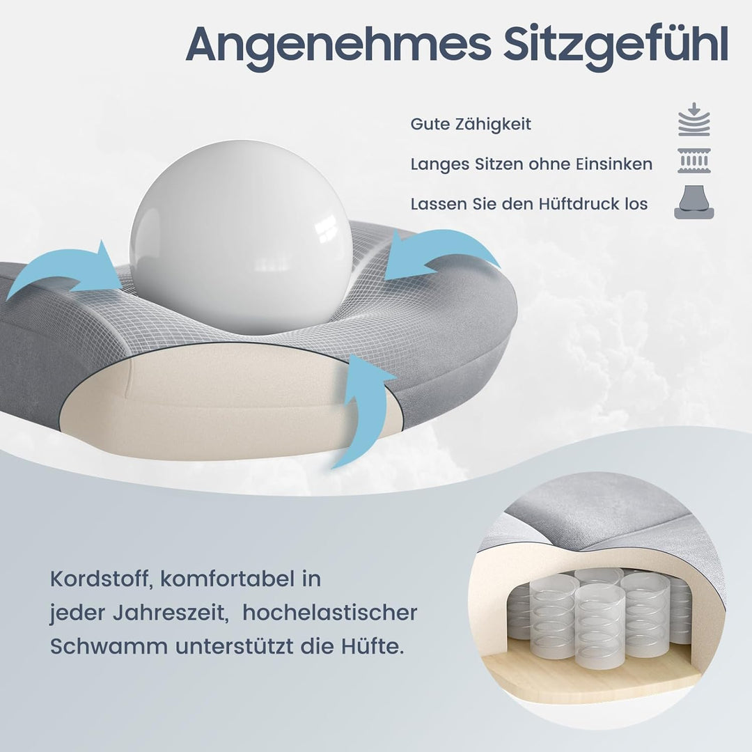 Asukale Bürostuhl Chefsessel belastbar bis 200kg, Computerstuhl Schreibtischstuhl, höhenverstellbare