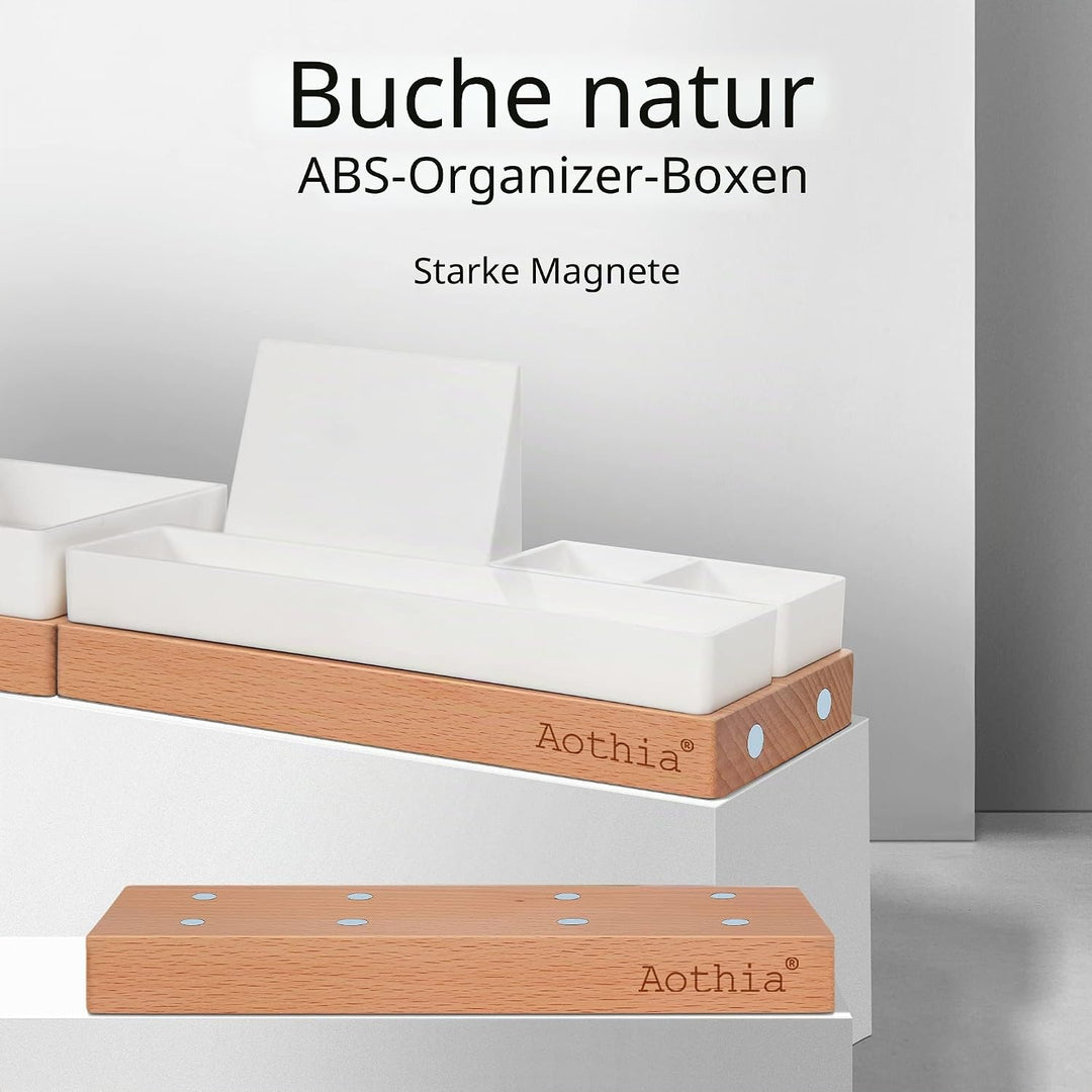 Aothia Verstellbarer Schreibtisch-Organizer, Telefonhalter, Klebezettelablage für Zuhause/Büro (weis