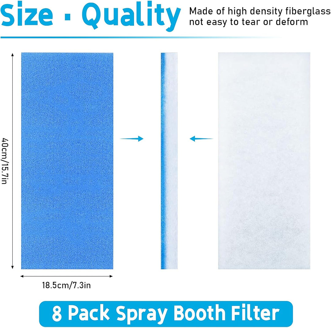 8 Stück Filter Paint Booth, Airbrush-Spritzkabinenfilter Airbrush Absauganlage Zubehör für Luftpinse