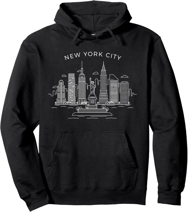 New York City Skyline NY Jahrgang New York City NYC Pullover Hoodie
