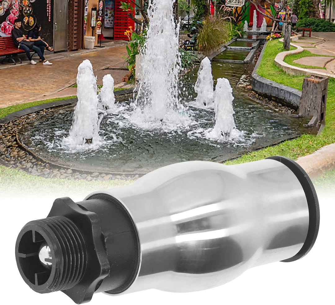 G1 Aussengewinde Brunnen Schaumige Düse Edelstahl Brunnen Düse Spray Teich Sprinkler für Gartenteich