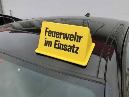 Dachaufsetzer Feuerwehr im Einsatz in gelb/schwarz