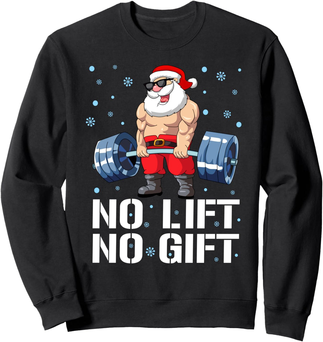 Lustiger Gym Fitness Weihnachtsmann Mann Frau Weihnachts Sweatshirt