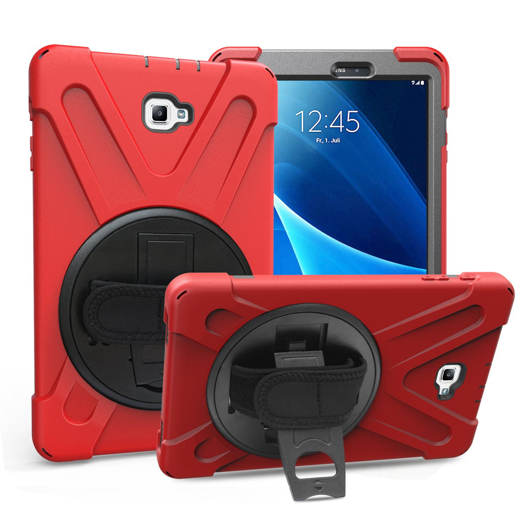 Gerutek Hülle für Galaxy Tab A 2016 10.1 (SM T580/T585) Heavy Duty Rugged Fullbody Stossfest 360 Gra