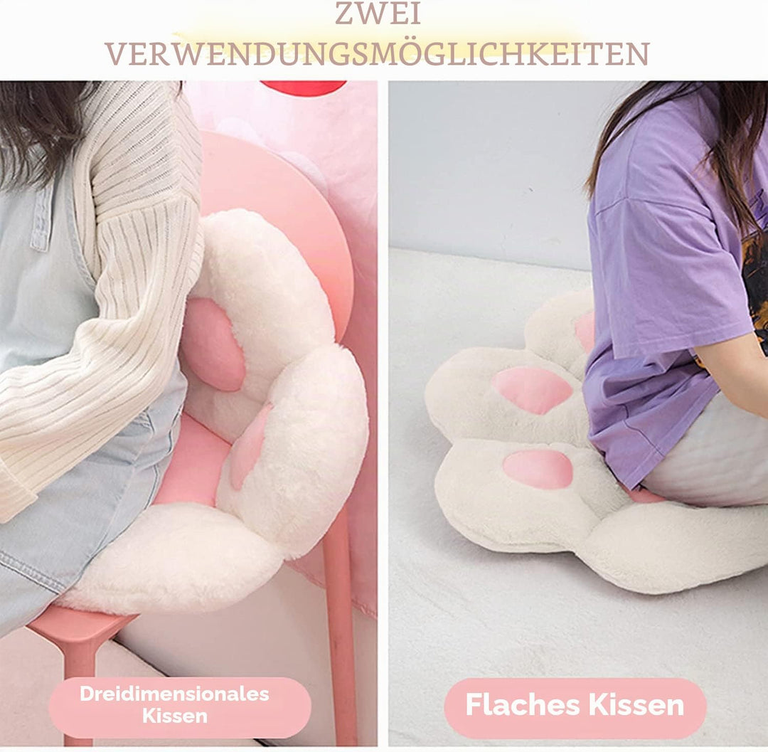 Gefüllte Katzenpfoten-Kissen-Sitzkissen, Katzenpfoten-Form Lazy Sofa Bürostuhlkissen, niedliche Cart