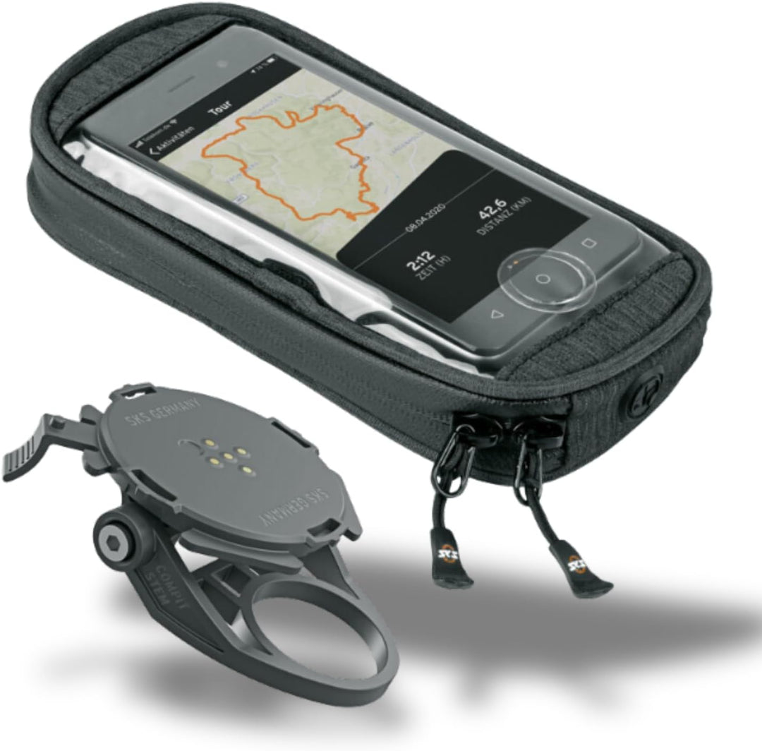 SKS GERMANY COMPIT/STEM & COM/SMARTBAG Handyhalterung mit wasserabweisender Smartphonetasche zur Mon