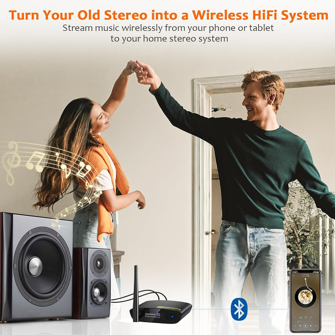 1Mii DS200 Pro HiFi Bluetooth Receiver mit LDAC & Audiophile DAC, Bluetooth 5.3 Audio Empfänger mit