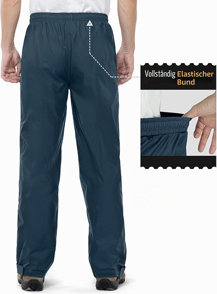 Outdoor Ventures Herren Regenhose Fahrrad Wasserdicht Atmungsaktiv Überziehhose Winddicht Outdoorhos