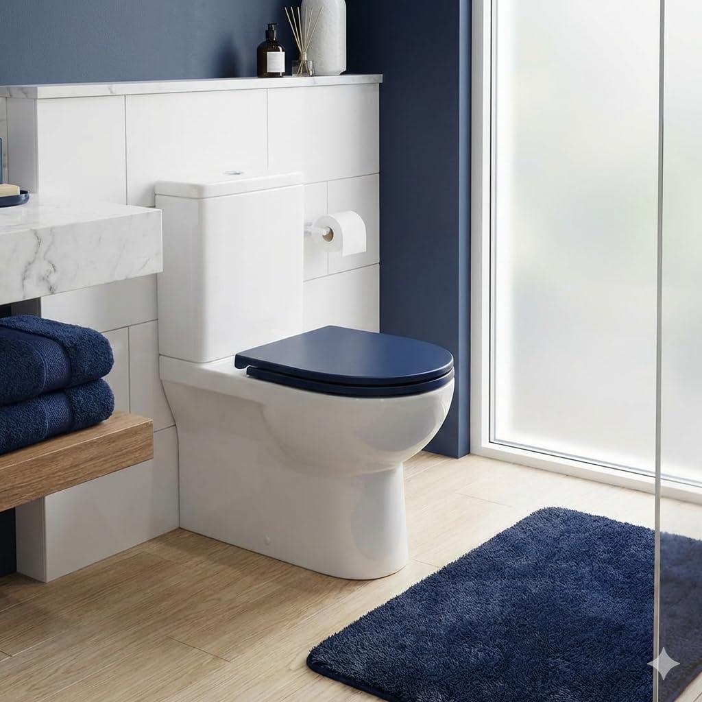 Spirella Premium Toilettendeckel oval Klodeckel mit matten Finish und Softclose Absenkautomatik. Ant