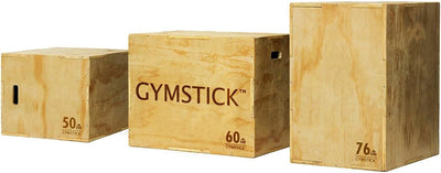 Gymstick 61162 PlyoBox aus Holz – braun, 76 x 60 x 50 cm