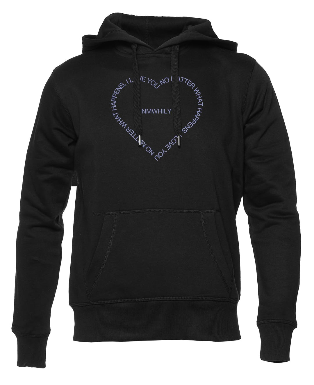 Generisch No Matter What Happens I Love You Unisex Hoodie Herren Damen Schwarz Lange Ärmel Kapuzenpu