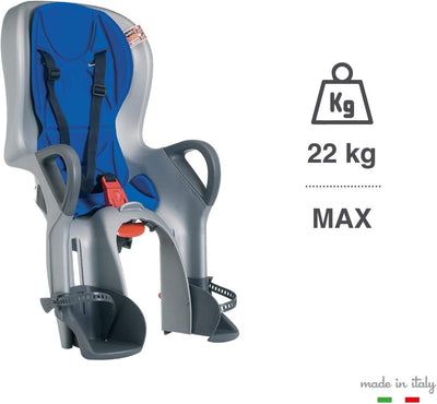 OKBABY 10+ - Fahrradsitz hinten für Kinder bis 22 kg mit Liegefunktion - Schwarz und Grau, Schwarz u