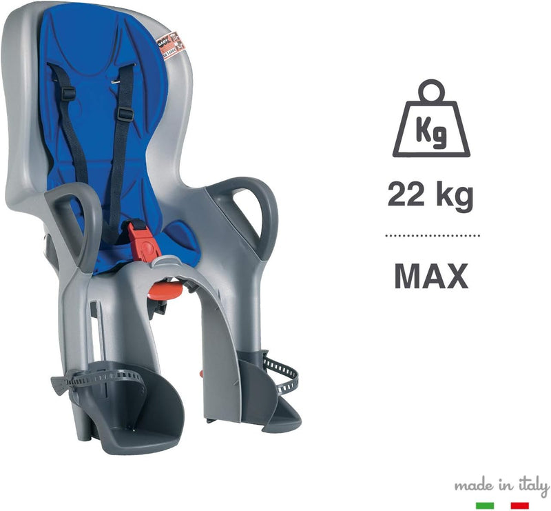 OKBABY 10+ - Fahrradsitz hinten für Kinder bis 22 kg mit Liegefunktion - Schwarz und Grau, Schwarz u