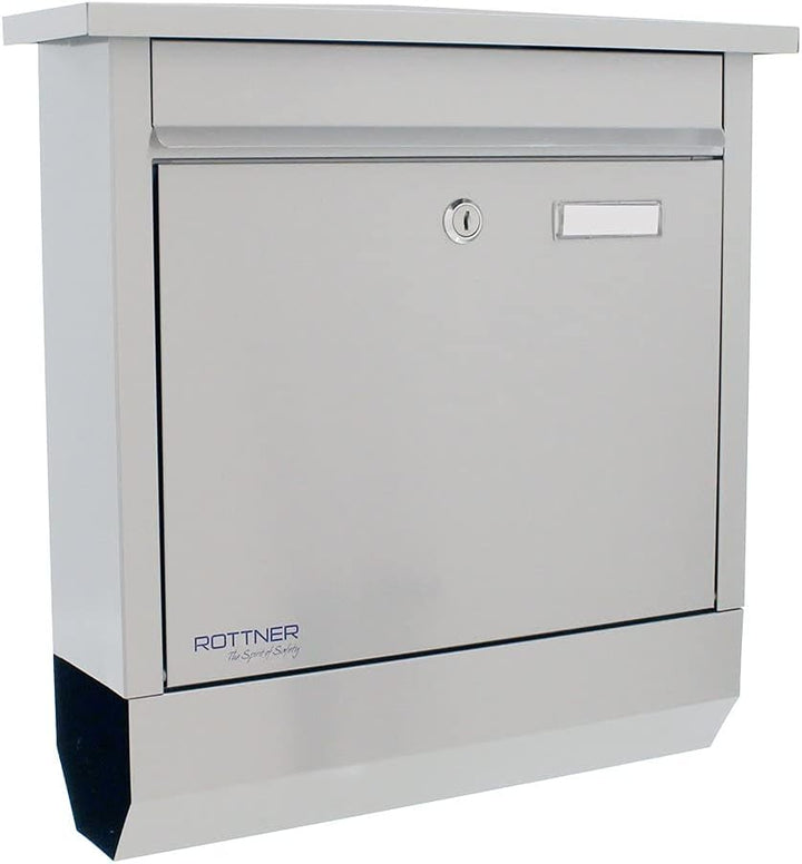Rottner T06329 Briefkasten Lettero Inox mit integrierte Zeitungsrolle
