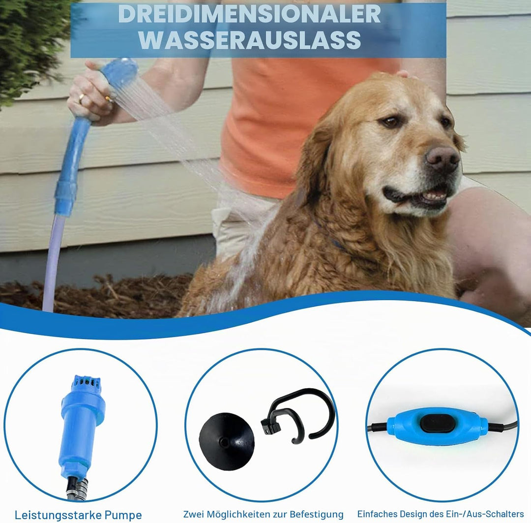PORFOYO Tragbare Campingdusche,12V Campingdusche Mit Pumpe,Camping Dusche Outdoor Mit Handbrause Und