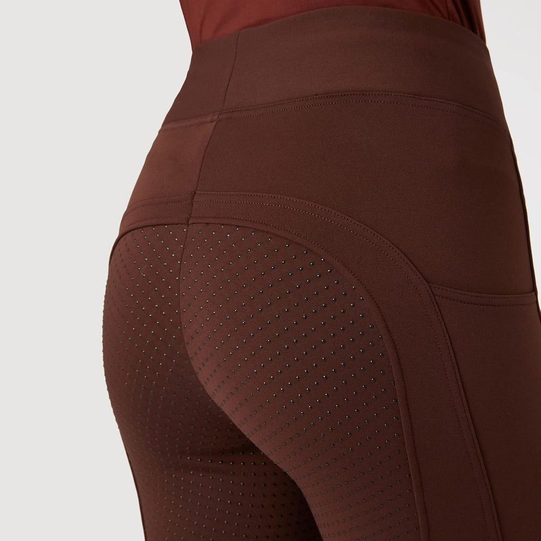 HORZE Damen Thermoreitleggings Active mit Handytasche, Winterreithose, Thermo Reithose Damen 36 Rum