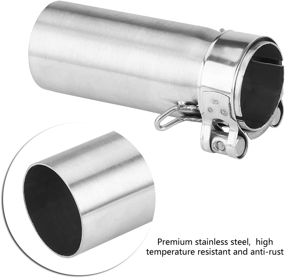 Auspuff Mittelrohr 51mm Motorrad Mittleres Auspuffrohr Adapter Stecker Slip On für YZF-R6 2006-2014