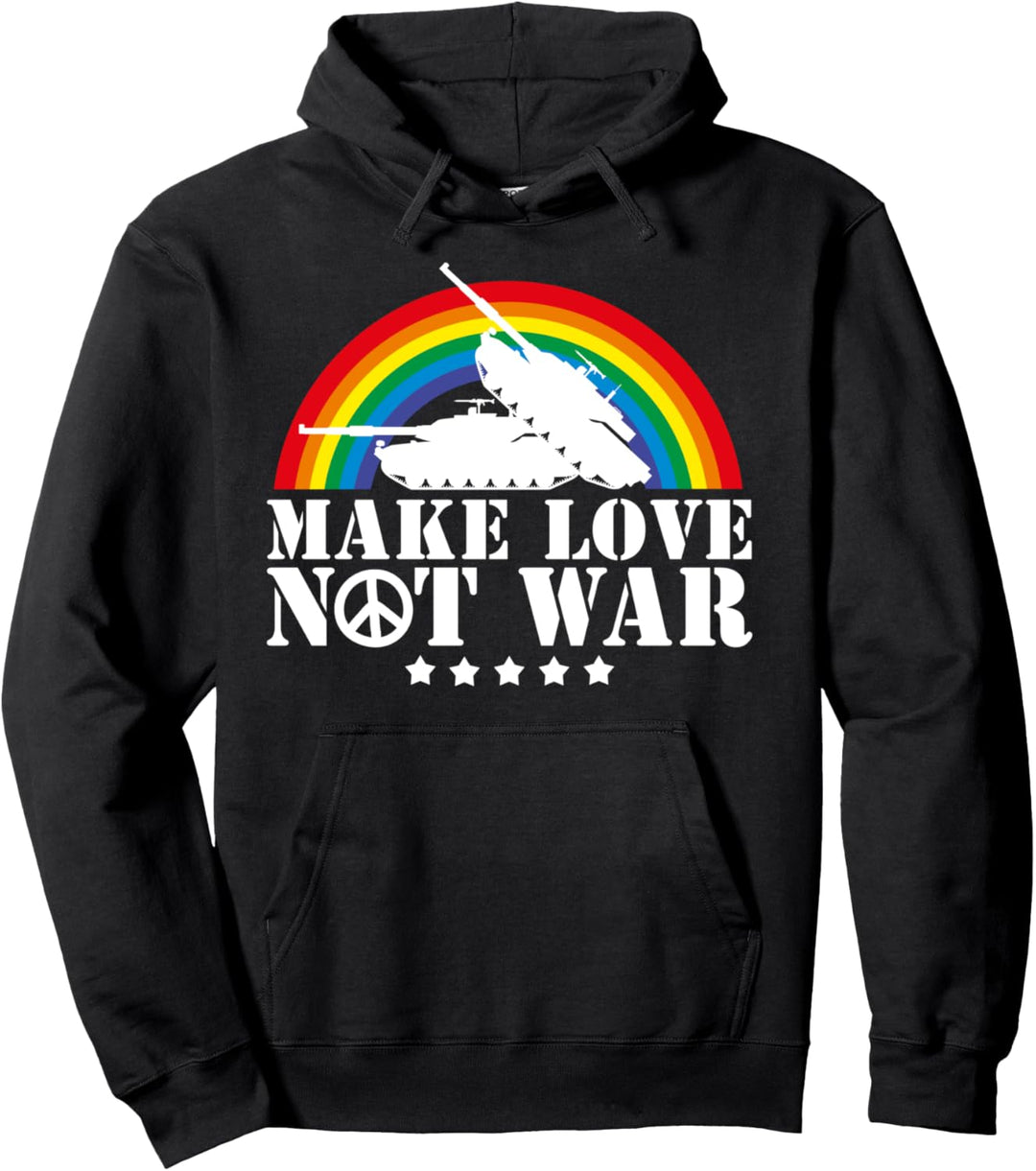 Make Love Not War I Weltfrieden Religion Glaube Kultur Pullover Hoodie