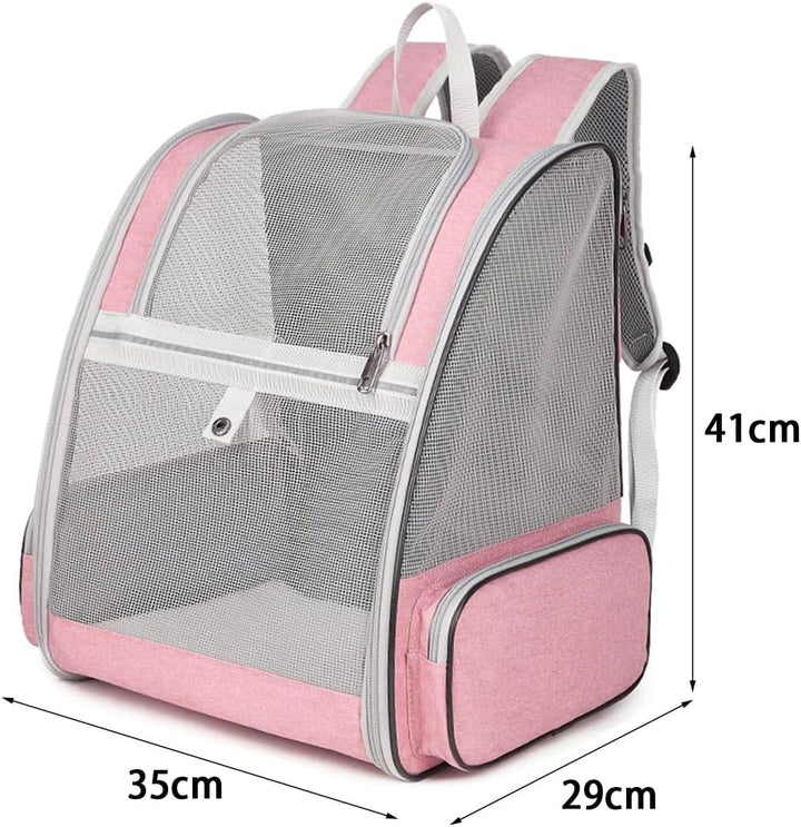 Katzentrage-Rucksack, Hundetrage-Rucksack mit atmungsaktivem Netzgewebe, Haustiertrage-Rucksack, Wel