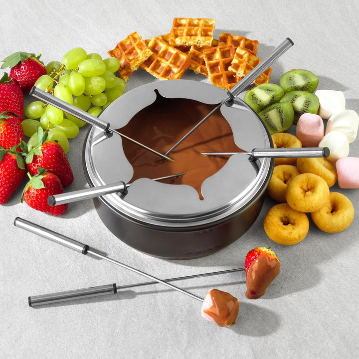 Salter Elektrischer Raclette Grill & Fondue - 2-in-1 Rauchfreier Indoor Grill, 1,3L Schmelztopf für
