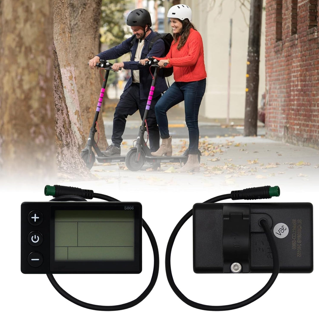 Elektrofahrrad S866 LCD Display, Elektrisches E Bike Display Messgerät 5 Pin und Wasserdichter Steck