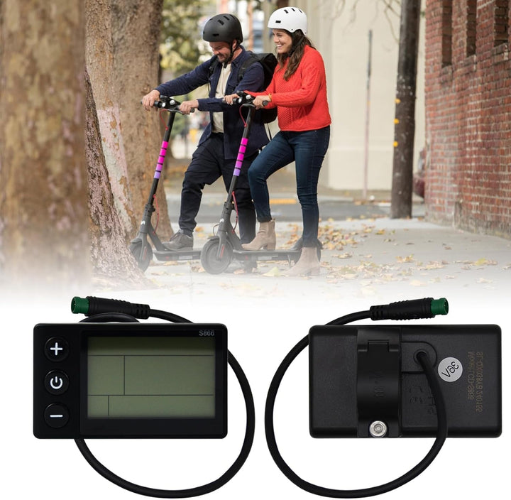 Elektrofahrrad S866 LCD Display, Elektrisches E Bike Display Messgerät 5 Pin und Wasserdichter Steck