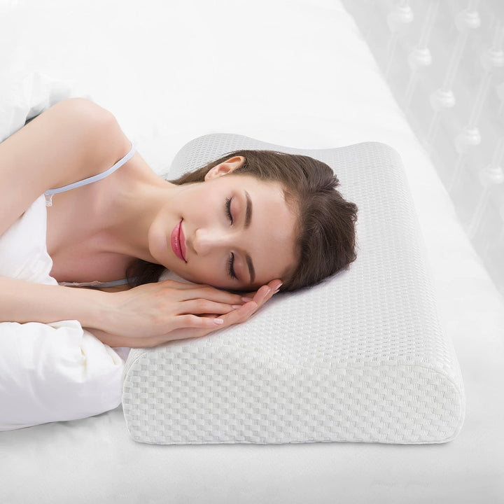 Findigit Gesundheitskissen, Memory Foam Kopfkissen, Orthopädisches Nackenstützkissen für Seiten- und