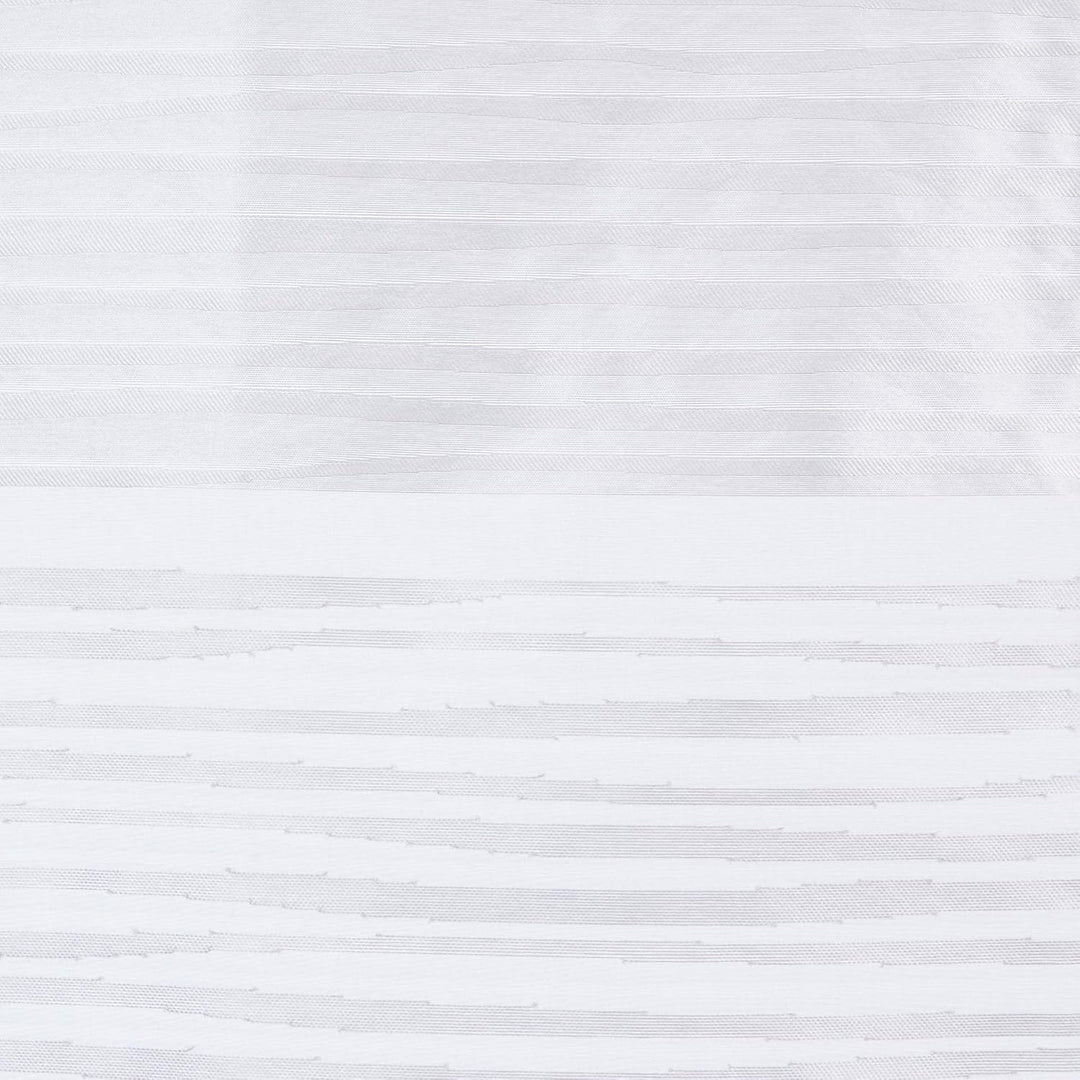 Home Fashion SCHLAUFENRAFFROLLO QUERSTREIFEN SCHERLI GABI, Weiss, 130 X 80 cm, 2