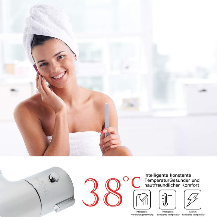 GAPPO Armatur Dusche Thermostat/mit 38℃ Sicherheitstaste/Dusche mischbatterie Messing Kern, Chrom Ch