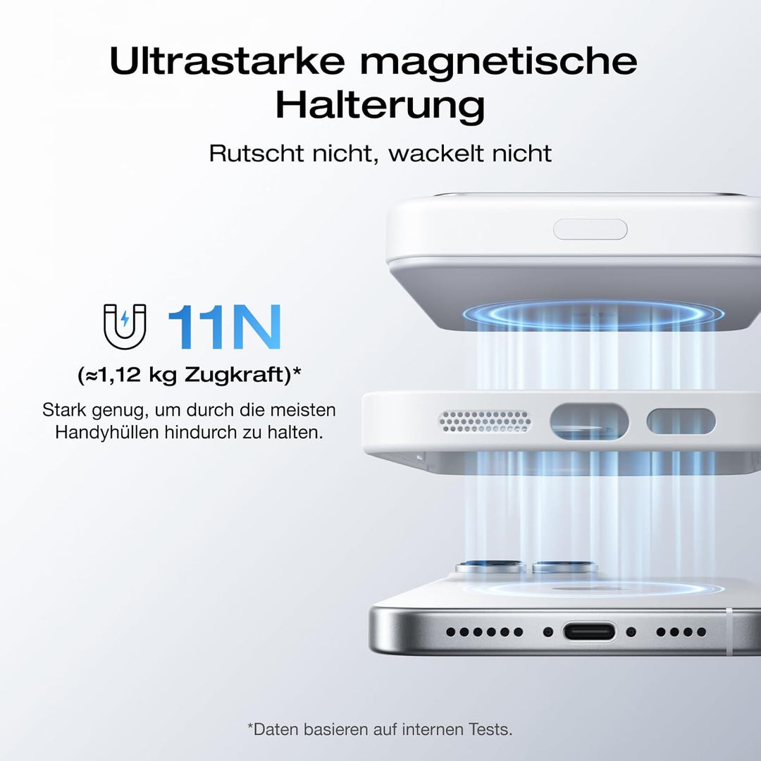 EcoFlow Qi2 Magnetic Powerbank 10000mAh 15W, Qi2-zertifiziert Wireless Power Bank 36W Kabelloses Mag