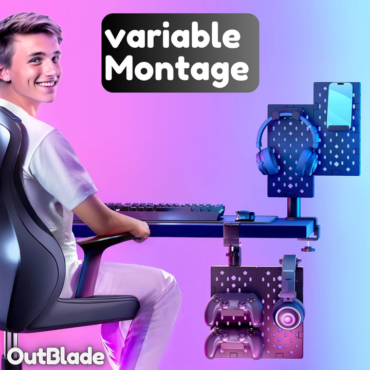OutBlade Headset Halterung - Gaming Zubehör - Kopfhörer Ständer - Kopfhörer Halter - Kopfhörer Halte