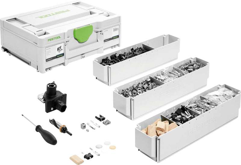 Festool DOMINO Verbinder Sortiment KV-SYS D8 (mit Korpusverbinder DOMINO, Mittenverbinder DOMINO, Ab