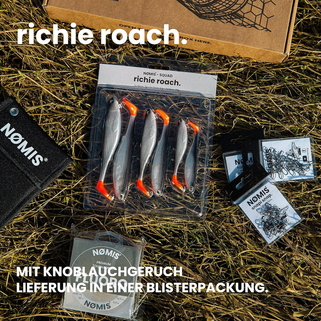 NØMIS Gummifisch Set | Premium Gummifische Set | Angelzubehör | Gummifische Hecht Zander Dorsch Bars