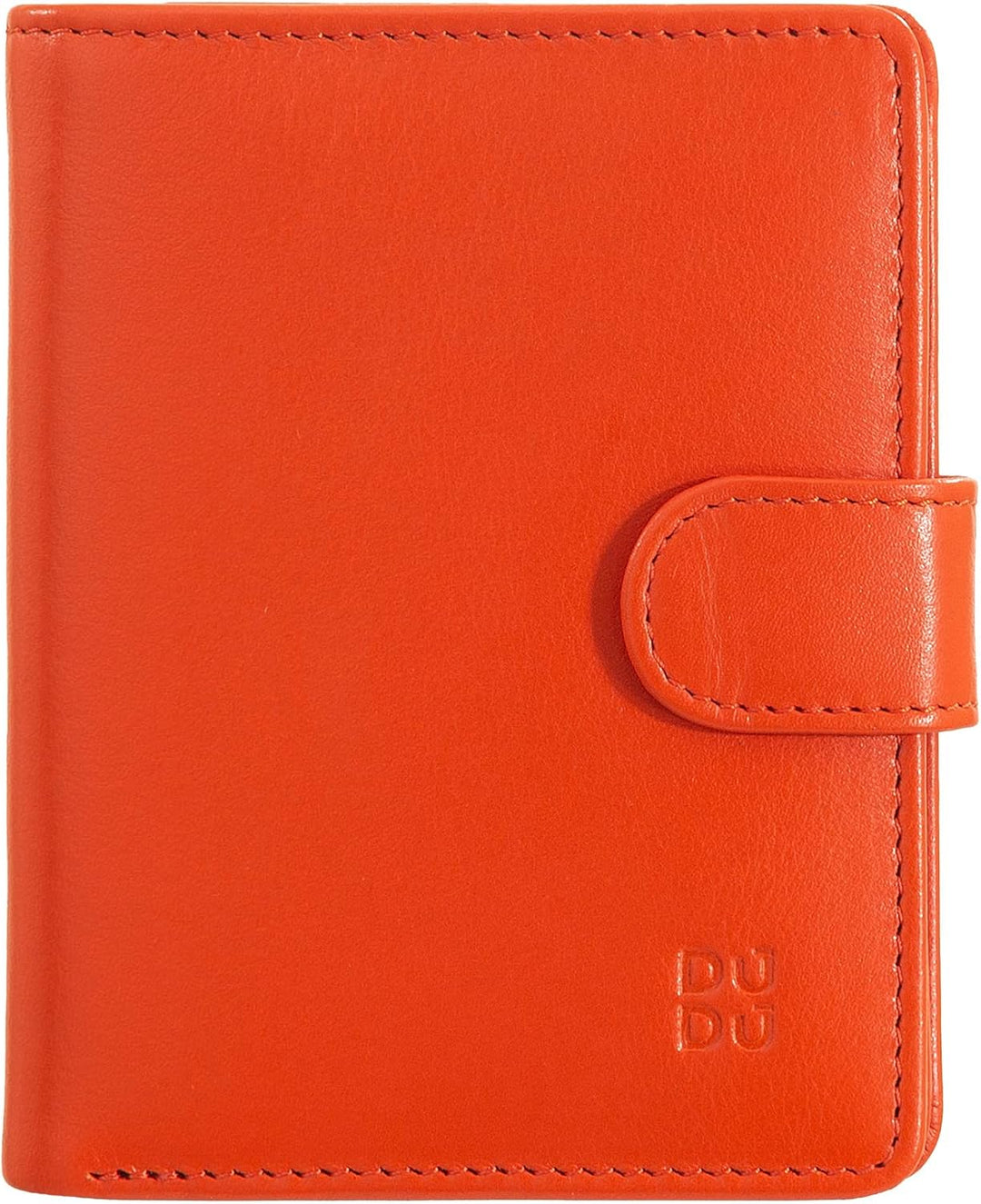 DUDU Damen Geldbörse aus echtes Leder, kleines Leder RFID-Kartenetui mit Reissverschluss, Münzfach,