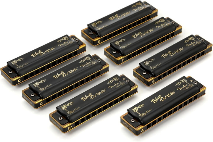 Fender Blues Harmonica DeVille 7' Set im Case, 0990702049