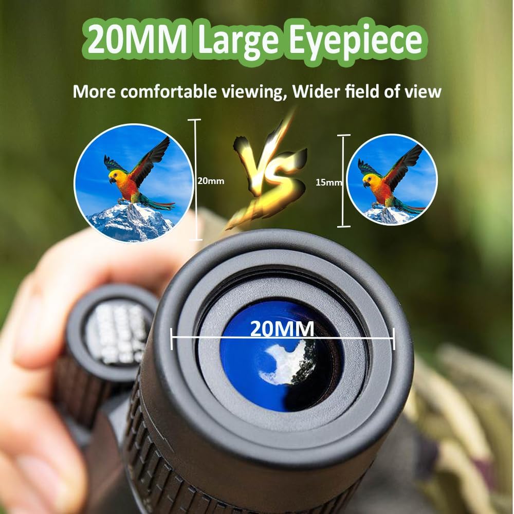 10-30X50 Monokulares Teleskop für Erwachsene - Hochleistungs-Zoom-Monokular mit BAK4-Prismen und FMC