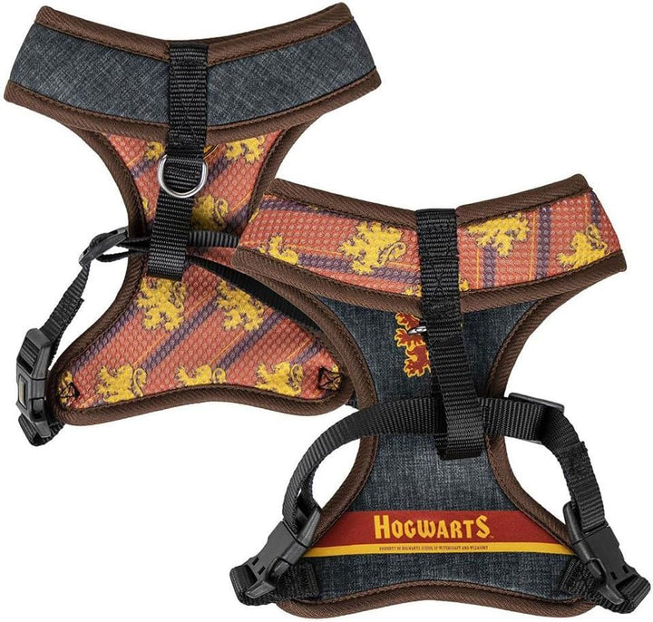 Harry Potter Premium-Hundegeschirr, Grösse M-L, Gelb und Rot, verstellbares Hundegeschirr, 100% Poly