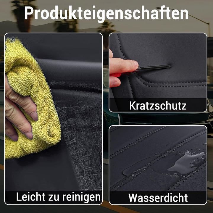 Hukl autositzbezüge für SEAT Leon 1999-2026,Passgenau Abriebfest Pflegeleicht Echtleder 5-Sitzer Kom