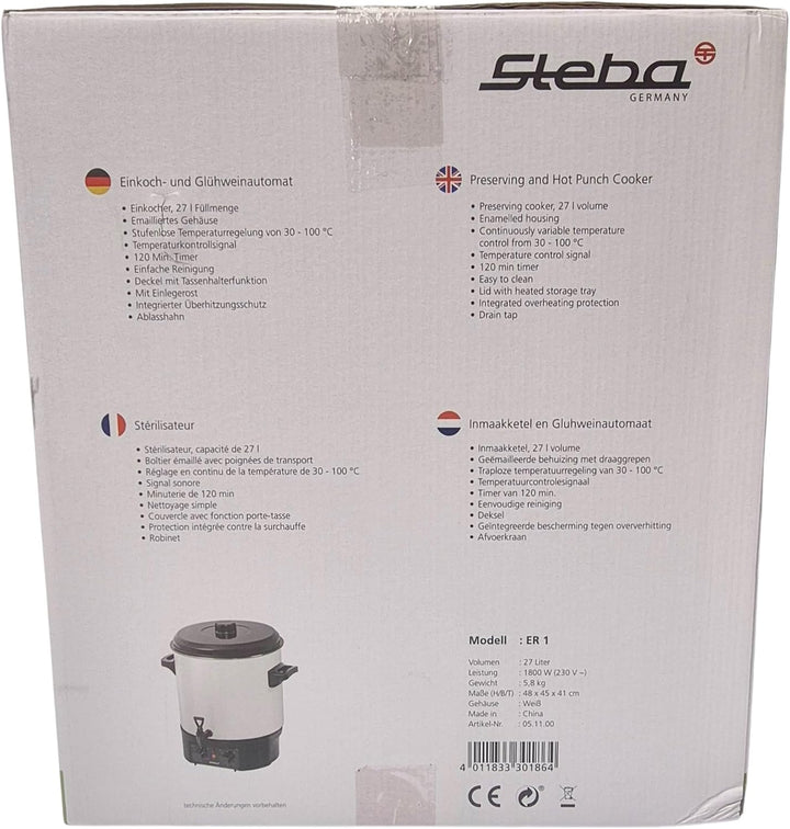 Steba ER 1 Einkoch- und Glühweinautomat, 27